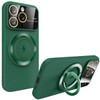 Fit TPU Case with MagSafe Ring Holder and Camera Lens Protector for iPhone 15 Pro Max - Green