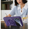 Fit TPU Case with MagSafe Ring Holder and Camera Lens Protector for iPhone 15 Pro - Purple
