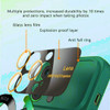 Fit TPU Case with MagSafe Ring Holder and Camera Lens Protector for iPhone 15 Pro - Green