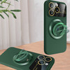 Fit TPU Case with MagSafe Ring Holder and Camera Lens Protector for iPhone 15 Plus - Green