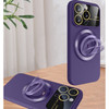 Fit TPU Case with MagSafe Ring Holder and Camera Lens Protector for iPhone 15 - Purple