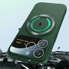 Fit TPU Case with MagSafe Ring Holder and Camera Lens Protector for iPhone 15 - Green