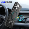 Military Grade TUFF MagSafe Case with Rotating Ring Stand for iPhone 15