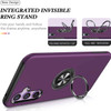 360 Rotating Ring Grip Hybrid Case for Samsung Galaxy S23 FE - Dark Purple