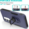 Military Grade TUFF Shockproof Hybrid Case with Ring Grip for Samsung Galaxy S23 FE - Blue