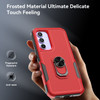 Military Grade TUFF Shockproof Hybrid Case with Ring Grip for Samsung Galaxy S23 FE - Red