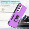 Military Grade TUFF Shockproof Hybrid Case with Ring Grip for Samsung Galaxy S23 FE - Purple