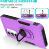 Military Grade TUFF Shockproof Hybrid Case with Ring Grip for Samsung Galaxy S23 FE - Purple