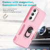 Military Grade TUFF Shockproof Hybrid Case with Ring Grip for Samsung Galaxy S23 FE - Pink