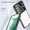 HD Transparent Case with Camera Privacy Cover for Samsung Galaxy S23 FE - Black