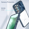 HD Transparent Case with Camera Privacy Cover for Samsung Galaxy S23 FE - Blue