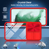 HD Transparent Case with Camera Privacy Cover for Samsung Galaxy S23 FE - Red