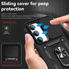 Military Grade Hybrid Case with Ring Grip and Camera Lens Protector for Samsung Galaxy S23 FE - Black