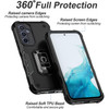 Military Grade Shockproof Hybrid Armor Case with Ring Grip for Samsung Galaxy S23 FE - Black