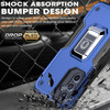 Military Grade Shockproof Hybrid Armor Case with Ring Grip for Samsung Galaxy S23 FE - Blue