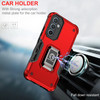 Military Grade Shockproof Hybrid Armor Case with Ring Grip for Samsung Galaxy S23 FE - Red
