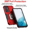 Military Grade Shockproof Hybrid Armor Case with Ring Grip for Samsung Galaxy S23 FE - Red