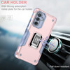 Military Grade Shockproof Hybrid Armor Case with Ring Grip for Samsung Galaxy S23 FE - Rose Gold