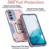 Military Grade Shockproof Hybrid Armor Case with Ring Grip for Samsung Galaxy S23 FE - Rose Gold