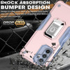Military Grade Shockproof Hybrid Armor Case with Ring Grip for Samsung Galaxy S23 FE - Rose Gold