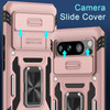 Military Grade Ring Holder Case with Camera Lens Cover for Google Pixel 8 Pro - Rose Gold