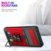 Military Grade All-In-One Ring Stand Card Case for Google Pixel 8 Pro - Red
