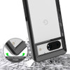 Fusion Shield Tough Snap-on Transparent Case for Google Pixel 8 - Black