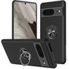 360 Rotating Ring Grip Hybrid Case for Google Pixel 8 - Black