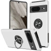 360 Rotating Ring Grip Hybrid Case for Google Pixel 8 - Silver