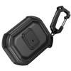 Rugged Protective Case with Secure Lock Clip for AirPods (3rd Generation) - Black
