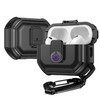 Rugged Protective Case with Secure Lock Clip for AirPods (3rd Generation) - Black