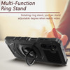 Military Grade Robotic Series Hybrid Case with Ring Grip for Samsung Galaxy A15 5G - Black
