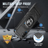 Military Grade Robotic Series Hybrid Case with Ring Grip for Samsung Galaxy A15 5G - Black