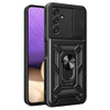 Elite Series Hybrid Case with Ring Grip and Camera Lens Cover for Samsung Galaxy A15 5G - Black