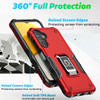 Military Grade Shockproof Hybrid Armor Case with Ring Grip for Samsung Galaxy A15 5G - Red