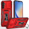 Military Grade Ring Holder Case with Camera Lens Cover for Samsung Galaxy A15 5G - Red