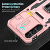 Military Grade Ring Holder Case with Camera Lens Cover for Samsung Galaxy A15 5G - Rose Gold