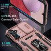 Military Grade Ring Holder Case with Camera Lens Cover for Samsung Galaxy A15 5G - Rose Gold