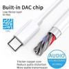 USB-C (Type-C) to 3.5mm Headphone Jack AUX Adapter - White