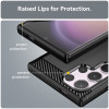 Brushed Metal Design TPU Case for Samsung Galaxy S24 Ultra - Black