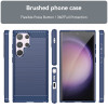 Brushed Metal Design TPU Case for Samsung Galaxy S24 Ultra - Blue