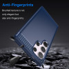 Brushed Metal Design TPU Case for Samsung Galaxy S24 Ultra - Blue