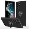 360 Rotating Ring Grip Hybrid Case for Samsung Galaxy S24 Ultra - Black
