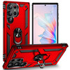 Military Grade Hybrid Case with Ring Grip for Samsung Galaxy S24 Ultra - Red