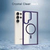 Acrylic Transparent Case with MagSafe Magnetic Ring for Samsung Galaxy S24 Ultra - Purple