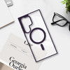 Acrylic Transparent Case with MagSafe Magnetic Ring for Samsung Galaxy S24 Ultra - Purple