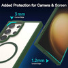 Acrylic Transparent Case with MagSafe Magnetic Ring for Samsung Galaxy S24 Ultra - Green