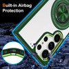 Tough Shield Crystal Case with MagSafe Magnetic Ring Holder for Samsung Galaxy S24 Ultra - Green