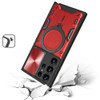Elite Series Hybrid Case with MagSafe Magnetic Ring Stand and Camera Lens Cover for Samsung Galaxy S24 Ultra - Red