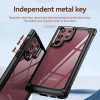Military Grade Tough Shield Snap-on Transparent Case for Samsung Galaxy S24 Ultra - Black